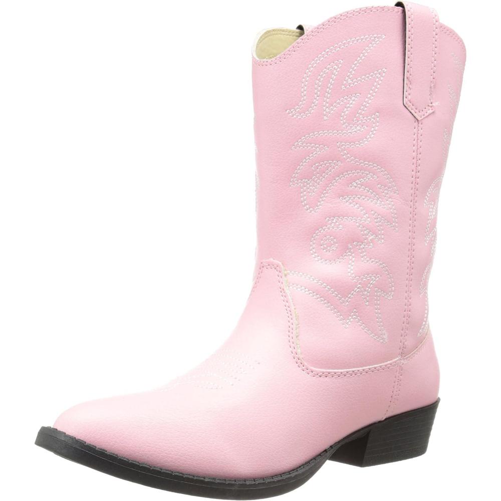 imageDeer Stags Ranch Kids Cowboy Boots Dark GrayPink