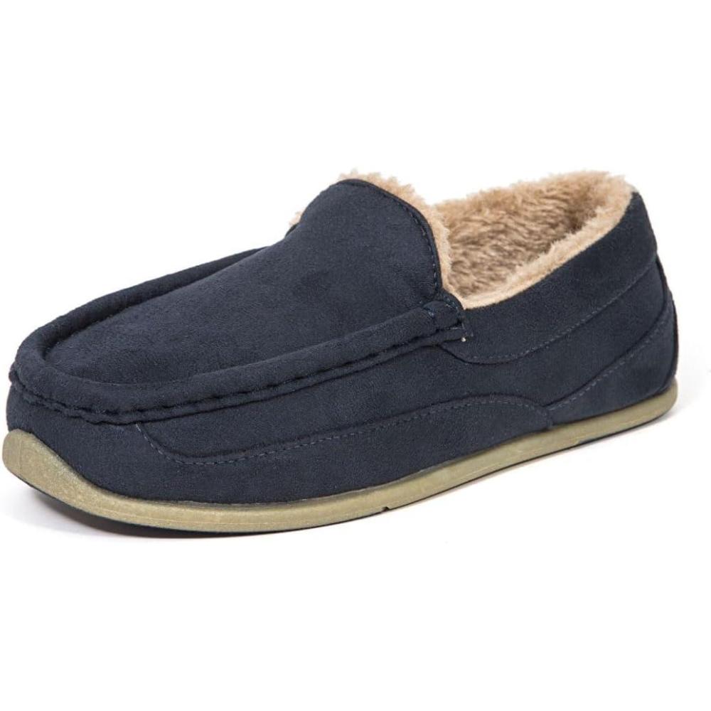 imageSlipperooz Deer Stags Lil Spun Little KidBig Kid SlipperNavy