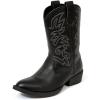 imageDeer Stags Ranch Kids Cowboy Boots Dark GrayBlack