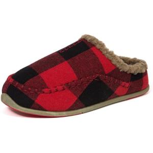 Slipperooz Deer Stags Lil Spun (Little Kid/Big Kid) Slipper(Red/Black)