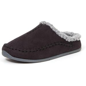 Deer Stags Men’s Comfort Slippers(Black Microsuede)
