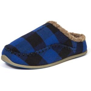 Deer Stags Men’s Comfort Slippers(Blue/Black)
