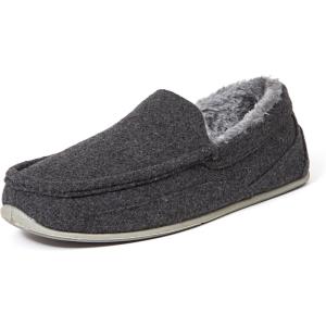 Deer Stags Men’s Comfort Slippers(Dark Grey)
