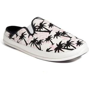 Deer Stags Men’s Spike Slipper(White/Black Palm Tree)
