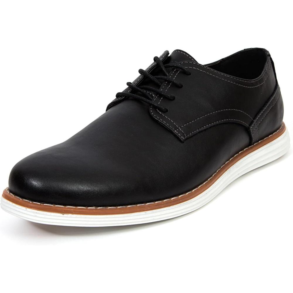 imageDeer Stags Mens Walkmaster Wing tip Oxford Comfort Dress Classic Retro Brogue Lace Up Style for Wedding Formal Prom  Black  Mens 105  WideBlack  Union