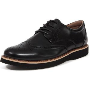 Deer Stags Men’s Walkmaster Wing tip Oxford Comfort Dress Classic Retro Brogue Lace Up Style for Wedding, Formal, Prom / Black / Men’s 10.5 / Wide(Black)