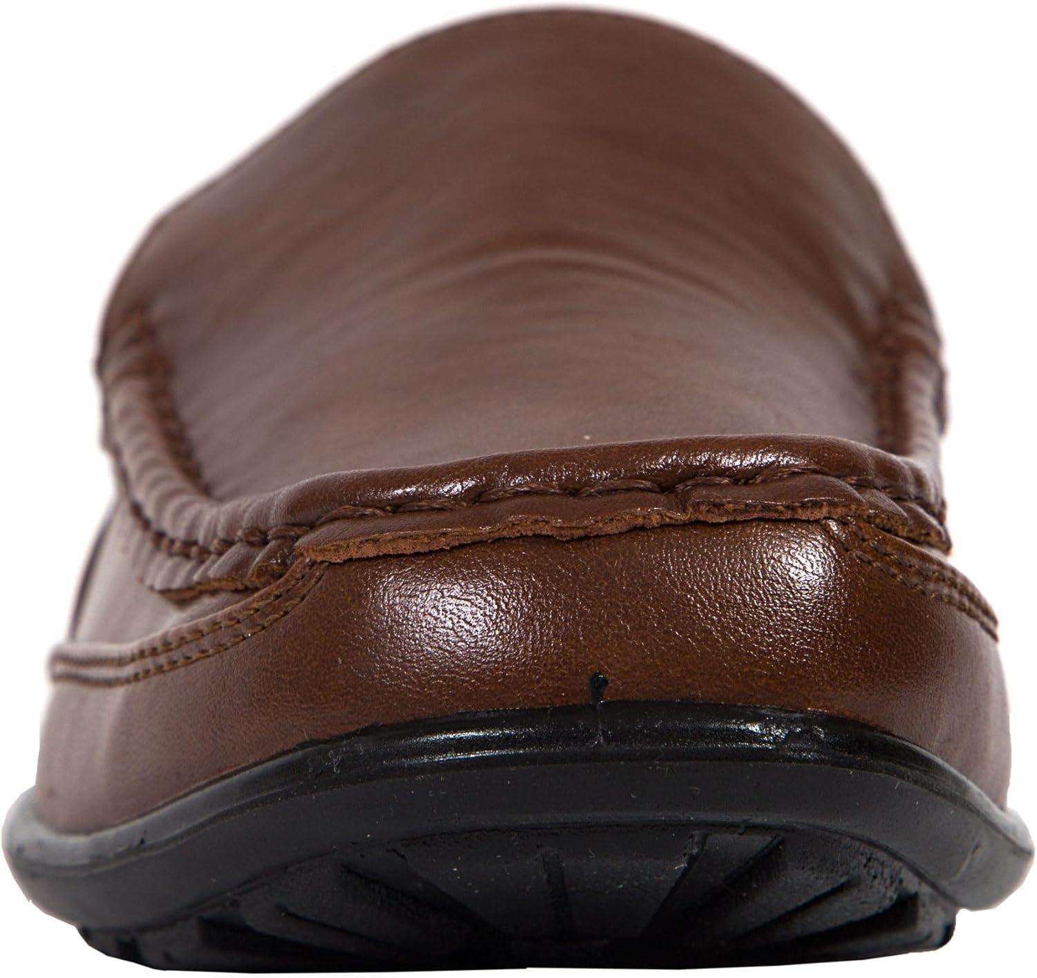 imageDeer Stags Boys Booster Driving Moc Style Dress Comfort LoaferBrown