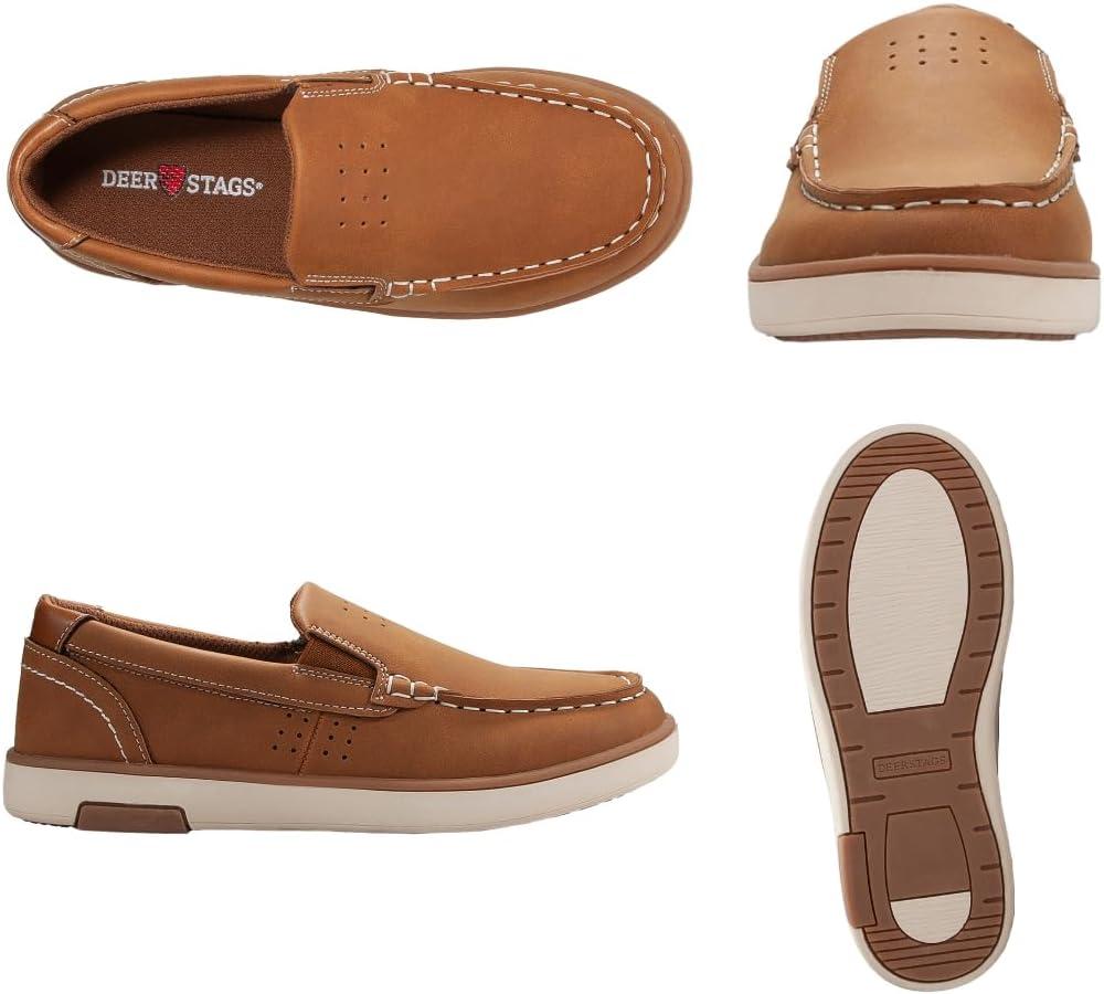 imageDeer Stags Boys Booster Driving Moc Style Dress Comfort LoaferTan