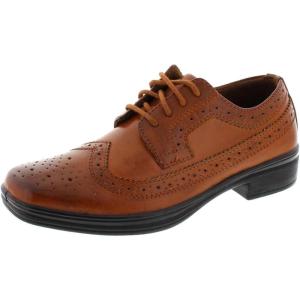 Deer Stags Boys’ Ace Formal Dress Shoes Wingtip Brogue Oxford for Church, School Uniform, Graduation/Luggage(Luggage)