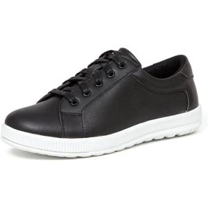 Deer Stags Boys’ Kane Fashion Sneakers Casual and Formal Lace up Dress Shoes(Black/White)