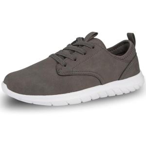 Deer Stags Boys’ Kane Fashion Sneakers Casual and Formal Lace up Dress Shoes(Grey)