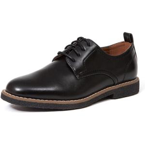 Deer Stags Boys’ Lace-up Dress Comfort Oxford Formal Kids’ Shoes(Black – Zander)