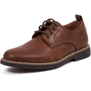 Deer Stags Boys’ Lace-up Dress Comfort Oxford Formal Kids’ Shoes(Brown – Zander)