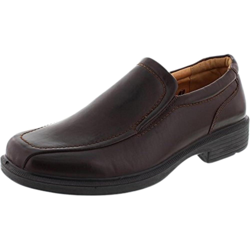 imageDeer Stags Mens Greenpoint Dress Shoes Comfortable Slip On Formal Loafers for Weddings Church Office PromDark Brown