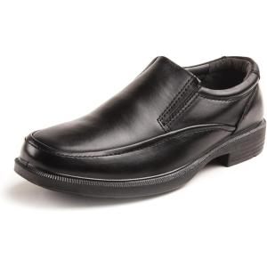 Deer Stags Men’s Brooklyn Cushioned Comfort Leather Dress Casual Slip-on Loafer(Brown)