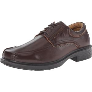 Deer Stags Men’s Williamsburg Dress Shoes Comfortable Lace up Formal Oxford for Weddings, Business, Office, Prom(Dark Brown)