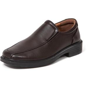 Deer Stags Boys’ Greenpoint Jr Slip On Youth Dress Shoes Loafers for Church, Formal, School Uniform / Black / 1 Little Kid / Medium(Dark Brown)