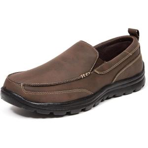 Deer Stags Men’s Everest2 Updated Memory Foam Dress Comfort Casual Slip-on Loafer(Brown)